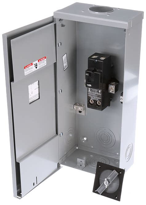 150 amp electrical box|exterior 150 amp breaker box.